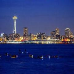 Seattle at night