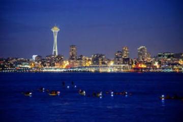 Seattle at night