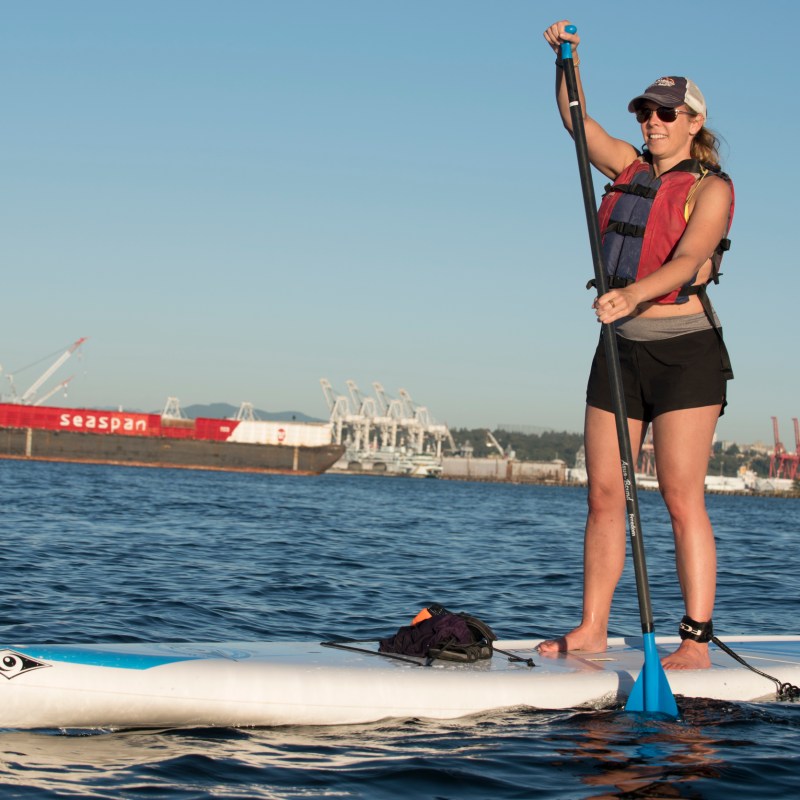 Woman on paddleboard